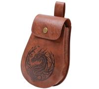 Pochettes de ceinture vintage médiévales en simili cuir pour sac à main moyen âge portable porte-monnaie sacs de ceinture LARP Renaissances Costumes LARP Sac banane, marron, Taille unique, Beauté de