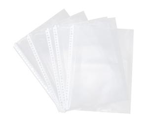 Pochettes de Classeur Transparentes A4 30 Trous Lot de 100 Protège-Documents Pratiques Rangement pour Feuilles Mobiles pour Archives et Organisation