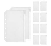 Pochettes de classeur transparentes - Se range dans un sac à dos avec protection anti-perte - Pochettes de classeur à 6 trous - Pour ranger des documents fiscaux, des factures, des rapports de projet