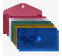 Pochettes de Documents ACROPAQ - Restez Organisé avec 10 x Pochettes de Documents A5 - Scratch Sécurisée - Pochette Porte Document - Classeurs Et Chemises - Couleurs Assorties