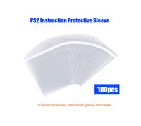 Pochettes de manuel - 100 pièces, étuis de jeu pour CD PS2, pochettes refermables en plastique OPP,
