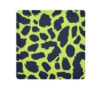 Pochettes de maquillage autocollantes en tissu imprimé léopard, vert citron et bleu marine, pour appareil photo, 55,1 x 55,1 cm