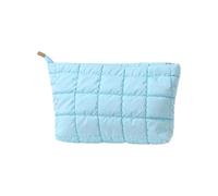 Pochettes de maquillage en relief avec compartiment spacieux, accessoire unique, différentes couleurs, bleu ciel, Taille unique