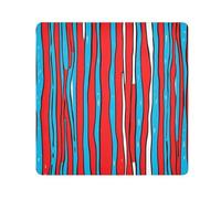 Pochettes de maquillage en tissu à rayures rouges et bleues - Pour ranger vos objectifs d'appareil photo - Dimensions : 55,1 x 55,1 cm