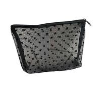 Pochettes de maquillage transparentes multifonctionnelles pour le bureau, la maison et l'école - Filet pliable - Sac de rangement cosmétique, Noir , Beauté de masse