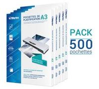 WAYTEX 78276 Pochettes de plastification A3 - Epaisses 75 microns - Pack de 500