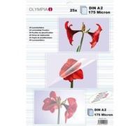 Pochettes de plastification à chaud, din a2, 175 microns, 25 pochettes tansparentes olympia 9184 G