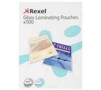 Pochettes de plastification brillantes Rexel A4 finition brillante durable coins