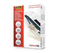 Pochettes de plastification Fellowes au format 60 x 90 mm, 125 microns, Pack de 100 Feuilles à plastifier, Finition Brillante et de Haute Qualité, Idéal pour les photos et cartes d'identité