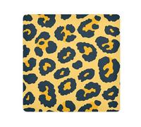 Pochettes de protection en tissu pour articles de toilette - Motif peau de léopard - Doré/noir - 55,1 x 55,1 cm