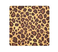 Pochettes de protection plates à motif géométrique léopard imprimé peau de léopard doré marron pochette de protection en tissu pour articles de toilette taille 55,1 x 55,1 cm