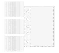 Pochettes de protection pour feuilles - M5 5 anneaux - Pochettes de protection latérales transparentes - Pour billets, cartes, photos, reçus, autocollants, personnel administratif, étudiants, bureau