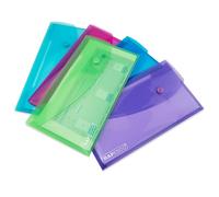 Pochettes de rangement à bouton pression Rapesco format DL - Lot de 5