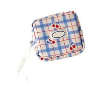Pochettes de rangement avec compartiments intérieurs pour cosmétiques, papeterie, voyage, cadeau créatif essentiel pour enfants, Treillis bleu., Beauté de masse