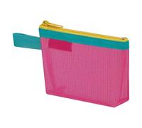 Pochettes de rangement en nylon respirant avec fermeture éclair pour l'organisation des cosmétiques de voyage Sac organisateur de maquillage portable en maille de nylon, C