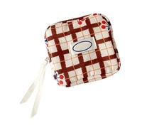 Pochettes de rangement miniatures pour fruits - Compartiments fonctionnels pour accessoires de voyage - En tissu doux - Trousse de maquillage - Organiseur de toilette, Treillis marron, Beauté de masse