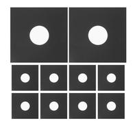 Pochettes de Rangement Papier Kraft pour Disques Vinyles, 12 Pièces | Doublure Noire à Double Couche, Trou de Repérage, pour Stockage et Transport des Vinyles