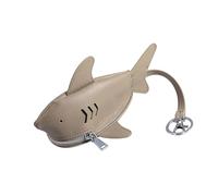 Pochettes De Rangement Pour Clés En Cuir Vache Avec Design Et Sangle Détachable Pour Commodité Porte-clés Requin