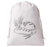 Pochettes de rangement réutilisables en coton mélangé avec cordon de serrage pour pains artisanaux faits maison