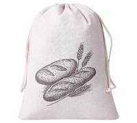 Pochettes de rangement réutilisables en coton mélangé avec cordon de serrage pour pains artisanaux faits maison