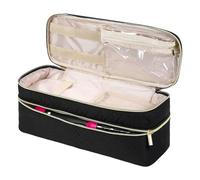 Pochettes de rangement robustes en polyester avec poches en maille, bandes élastiques pour voyage, utilisation à la maison, sac de rangement délicat en polyester pour appareils capillaires