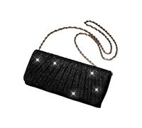 Pochettes de soirée, petit sac à main for femme, sacs de mariage de luxe for mariée, pochette bling-bling, sacs de soirée(Black)