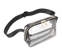 Pochettes de taille pratiques pour la course à pied, le cyclisme, la randonnée, sac à bandoulière transparent pour aventure, sac banane pour femme, Noir , Beauté de masse