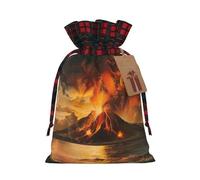 Pochettes décoratives avec cordon de serrage - Imprimé volcan - Respectueux de l'environnement