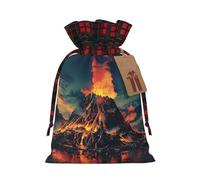 Pochettes décoratives avec cordon de serrage - Imprimé volcan - Respectueux de l'environnement