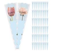 Pochettes destinées aux bouquets de fleurs,50 Pièces Manchons Floraux | Pochette Fleuriste - Mariage remise de diplôme fête des Mères fête des Pères soirée