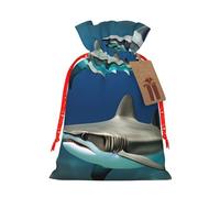 Pochettes écologiques réutilisables avec cordon de serrage et motif requins marteaux