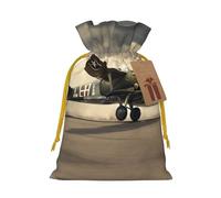 Pochettes élégantes avec cordon de serrage pour la Seconde Guerre mondiale, sac cadeau réutilisable avec cordon de serrage, parfait pour les vacances et les fêtes