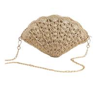 Pochettes en paille pour femme - Pochettes tissées - Sac à main en paille - Sac à bandoulière - Sac de plage d'été avec bandoulière, beige, One Size
