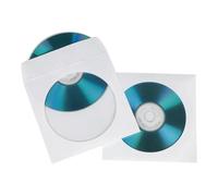 Pochettes en papier pour CD/DVD - HAMA - 62671 - Blanc - 50 pièces