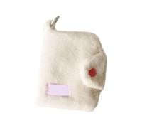 Pochettes en peluche polyvalentes, simples et élégantes, accessoires portables pour ranger des pièces de monnaie ou de petits objets sur le chemin à utiliser un sac à main de style simple, blanc