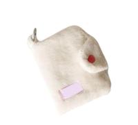 Pochettes en peluche polyvalentes, simples et élégantes, accessoires portables pour ranger des pièces de monnaie ou de petits objets sur le chemin à utiliser un porte-monnaie portable, blanc, Taille