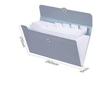 Pochettes et Trieurs à Soufflets Classeur de fichiers A5 à 8 pochettes Classeur multifonctions Organ Bag Ticket Folder pour le Bureau ( Couleur : Grey , Size : 262x170x8mm )