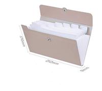 Pochettes et Trieurs à Soufflets Classeur de fichiers A5 à 8 pochettes Classeur multifonctions Organ Bag Ticket Folder pour le Bureau ( Couleur : Coffee , Size : 262x170x8mm )