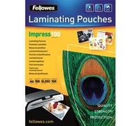 Fellowes Pochettes de plastification A4 (216×303 mm) 100 microns brillant – Pack de 100