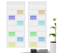 Pochettes Fiches Bristol Protecteur Mural Transparent 16 Compartiments