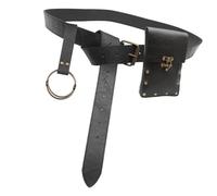 Pochettes médiévales en cuir pour ceinture Renaissances Accessoires de costume LARP Sac banane Fannys Pack en cuir PU Porte-monnaie Cadeaux Accessoires de costume, Sac banane noir, Taille unique