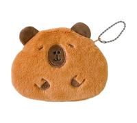 Pochettes multifonctions Capybara en peluche pour monnaie - Poche souple pour monnaie - Pour étudiants et professionnels - Fermeture éclair, marron, Beauté de masse