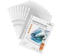 Pochettes perforées A4 - DURABLE - 267819 - Transparent - 80µ - Lot de 10