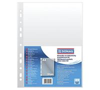 Pochettes Perforées DONAU PP A4 Qualité Cristal 50 Microns 25 Pièces / / Type-Cristalline/Type-Standard/Matériau-PP/Couleur-Transparent/Format-A4 / épaisseur (mm)-50µm