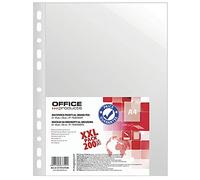Pochettes Perforées OFFICE PRODUCTS PP A4 Grainées 40 Microns 200 Pièces / / Type-Grainée/Type-Standard/Matériau-PP/Couleur-Transparent/Format-A4 / épaisseur (mm)-40µm