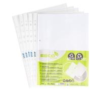 Pochettes perforées Seco A4 polypropylène grainée 8/100e - Sachet de 50