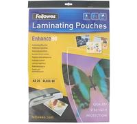 Fellowes imagelast - pack de 25 - transparent brillant - a3 - pochette