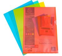 Pochettes plastiques - EXACOMPTA - A4 - Couleur semi-transparente - Lot de 100 - Coins renforcés