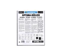 Leuchtturm 317839 Pochettes à Monnaie Optima 3C - Rangement pour formats jusqu'à 180 x 77 mm - idéal pour Les Billets de Banque - Pack de 10