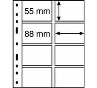 Pochettes plastiques OPTIMA, 4 compartiments, pour Cartes téléphoniques, transparent